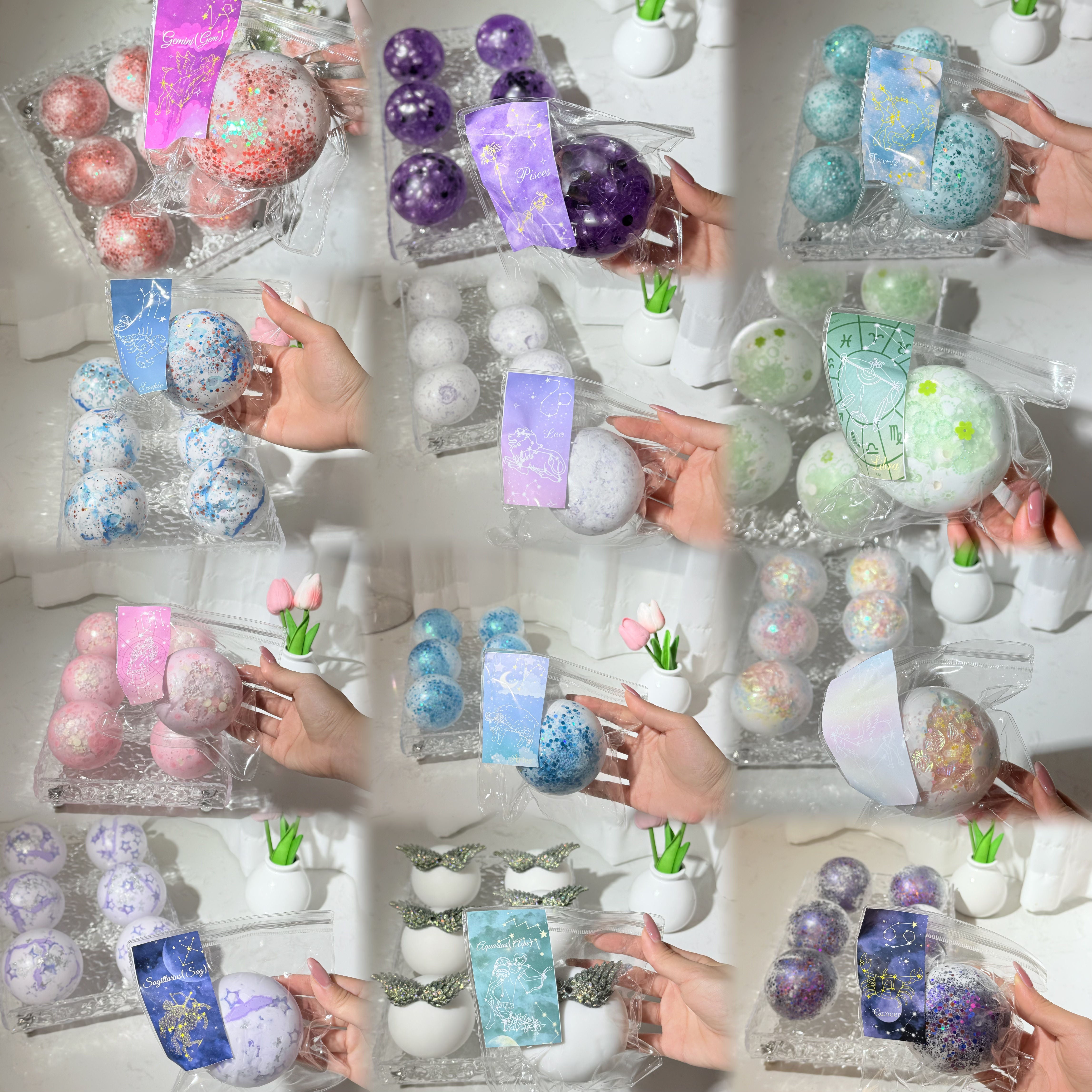 【12 Zodiac Signs】Handmade stress relief toys ball NieNie